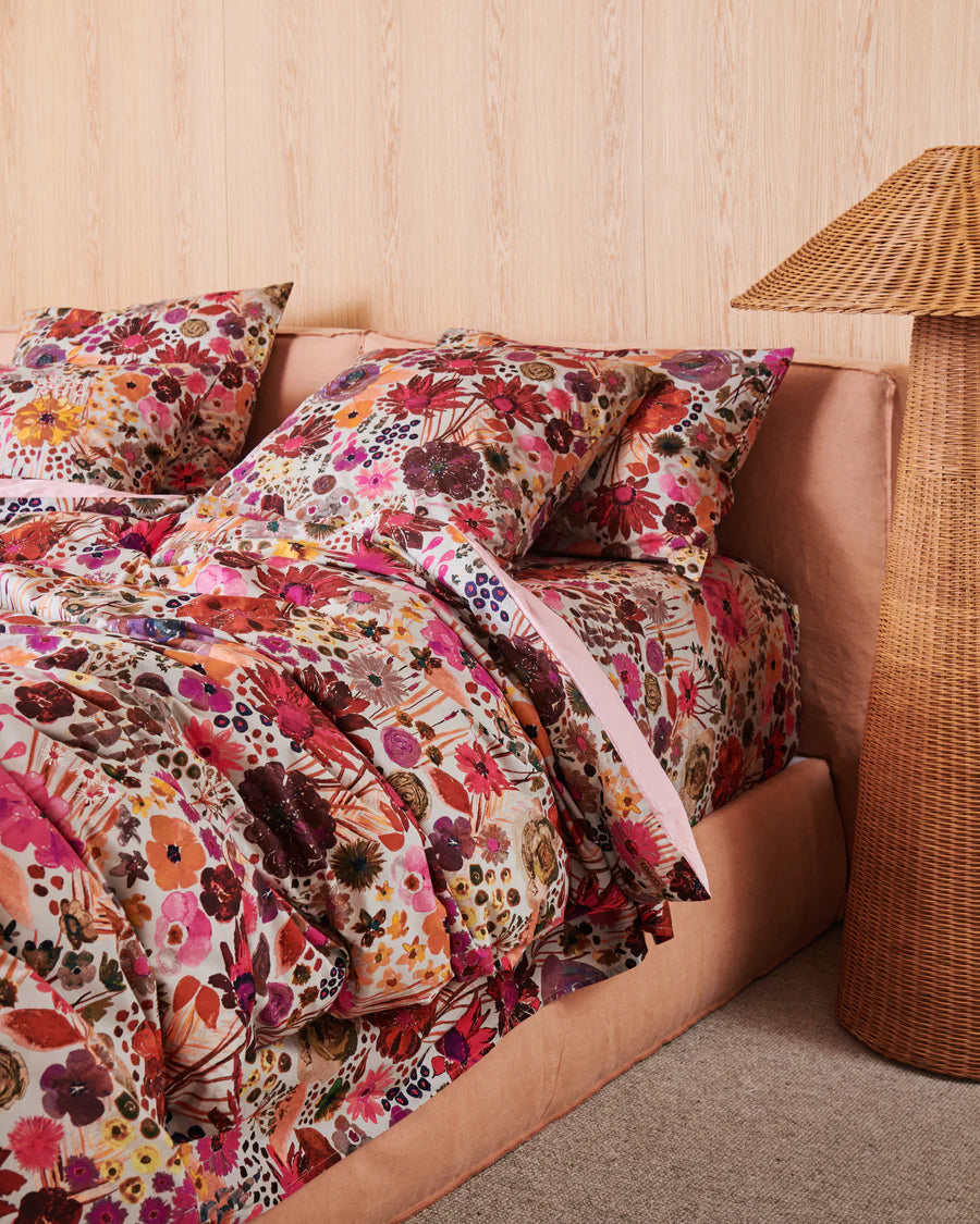 Field Of Dreams Silver Organic Cotton Pillowcase Set