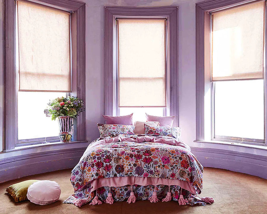 Field Of Dreams Silver Organic Cotton Quilt Cover