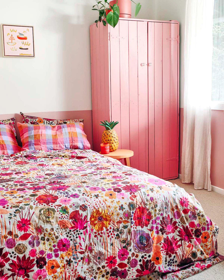 Field Of Dreams Silver Organic Cotton Pillowcase Set