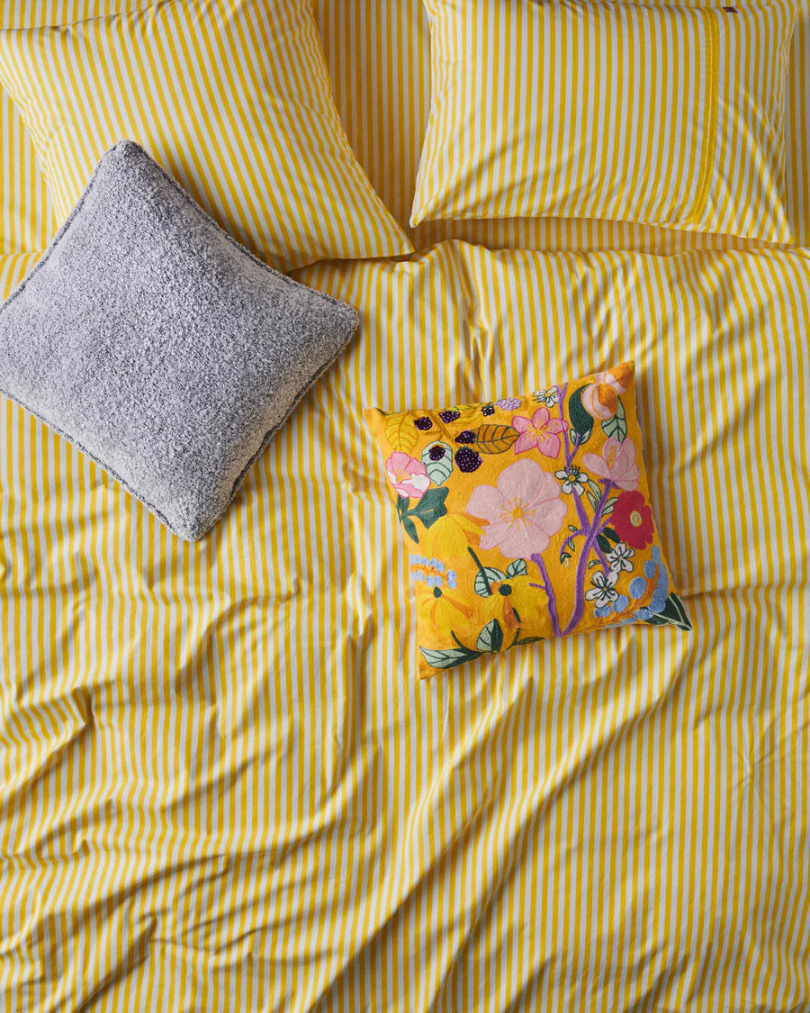 Limoncello Stripe Organic Cotton European Pillowcase Set