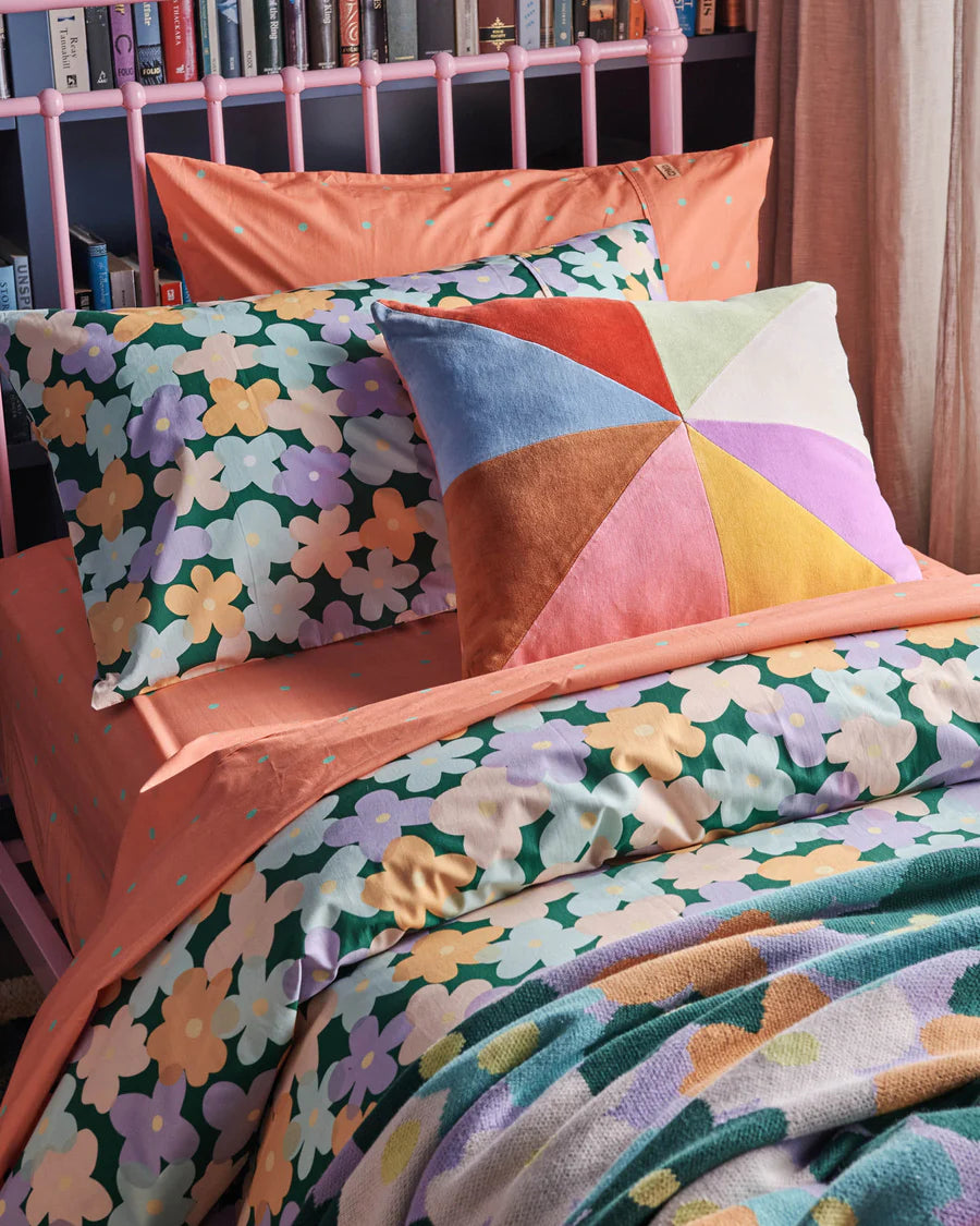 Polkadot Peachy Organic Cotton Pillowcase Set