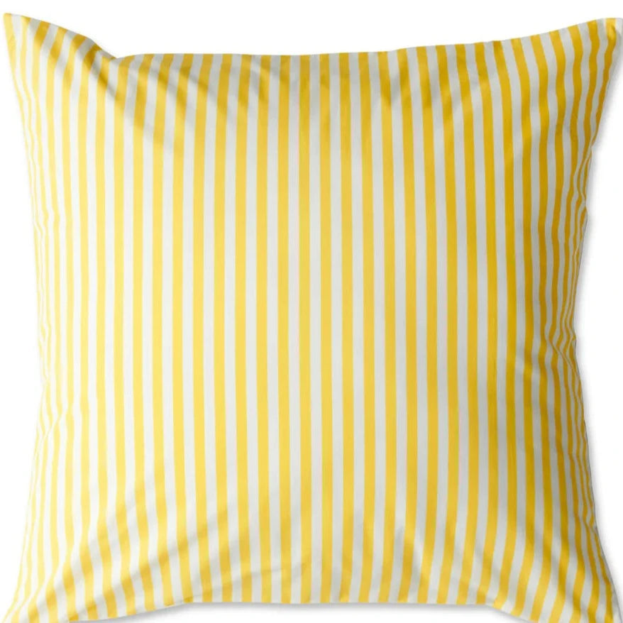 Limoncello Stripe Organic Cotton European Pillowcase Set