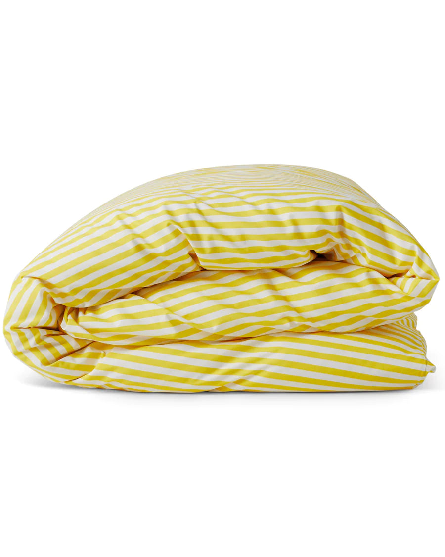 Limoncello Stripe Organic Cotton Quilt Cover