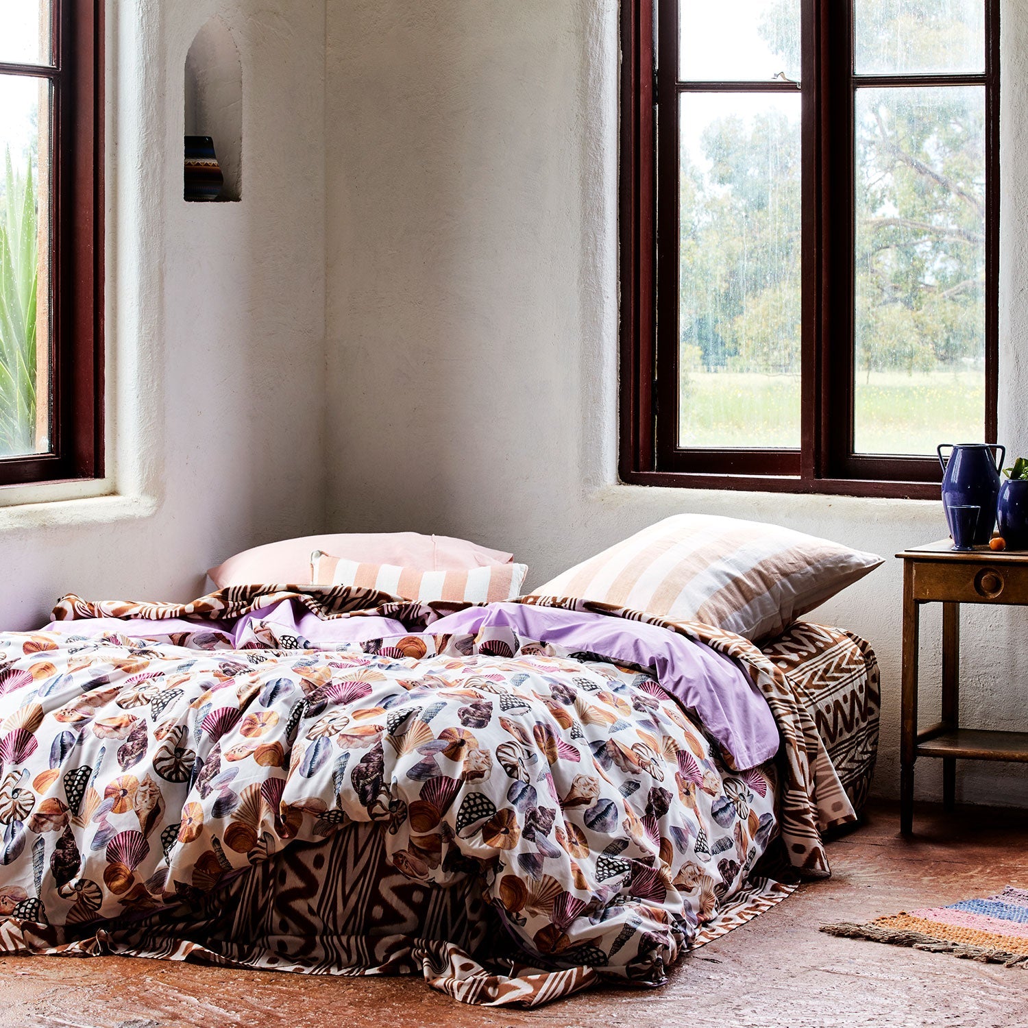 Ikat & Dreams Coconut Flat Sheet