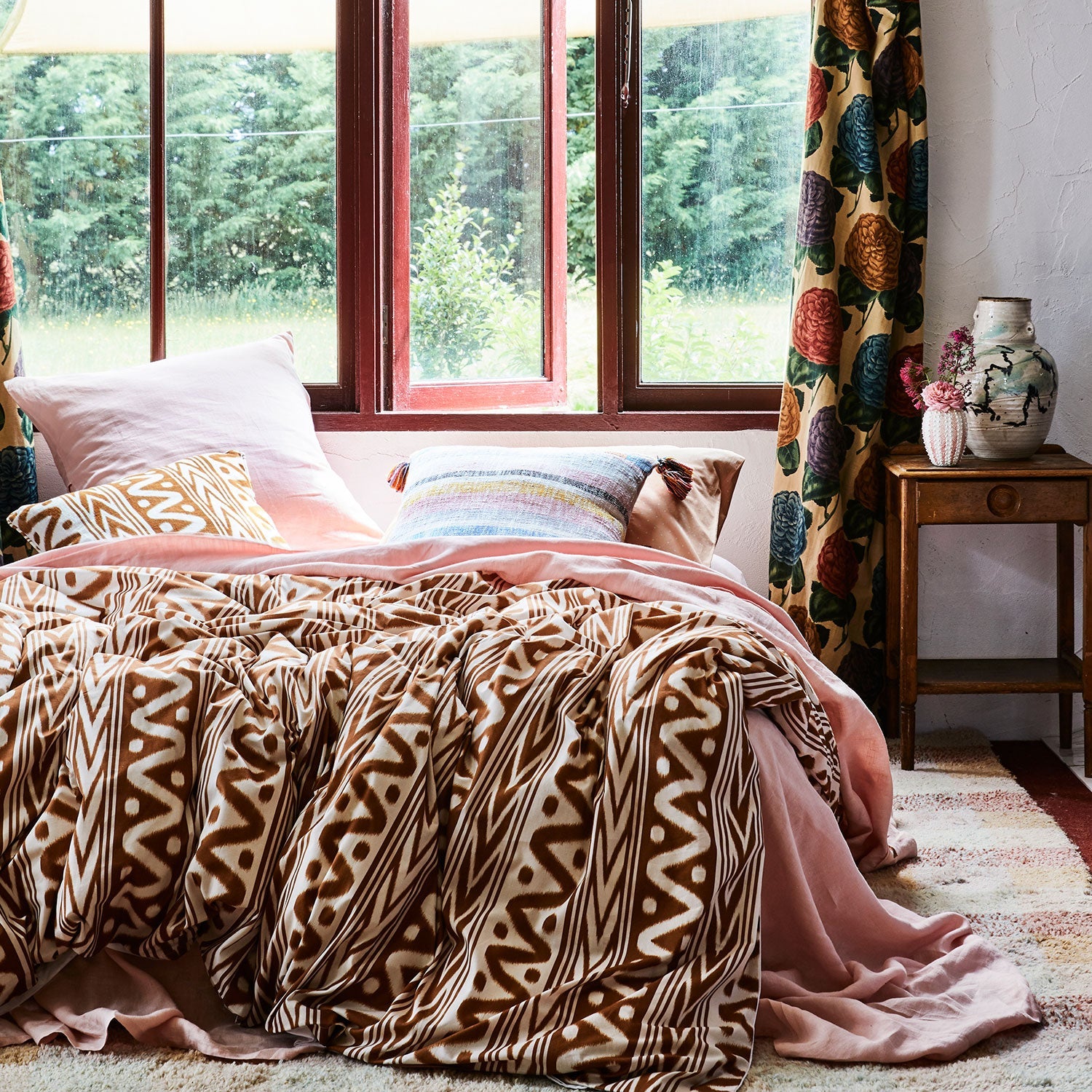 Ikat & Dreams Coconut Flat Sheet