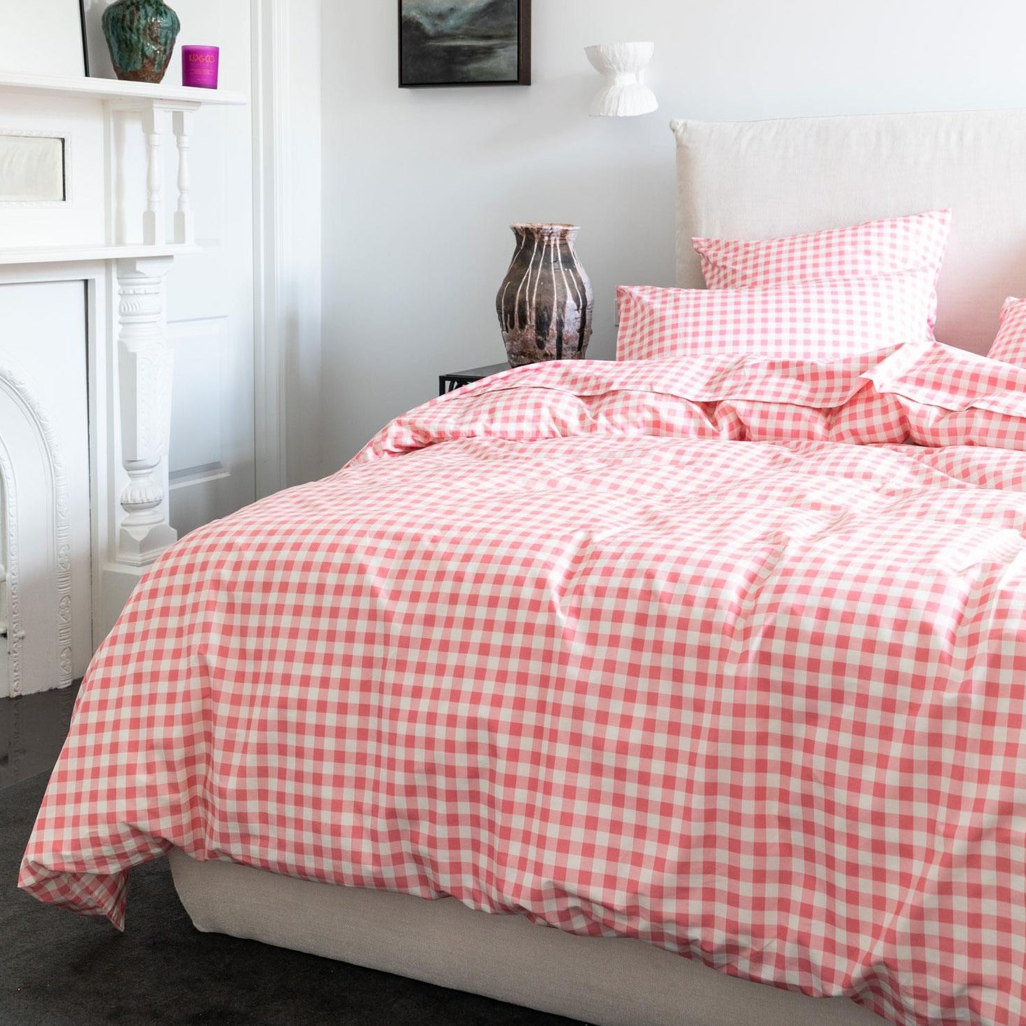 Gingham Candy Organic Cotton European Pillowcase Set