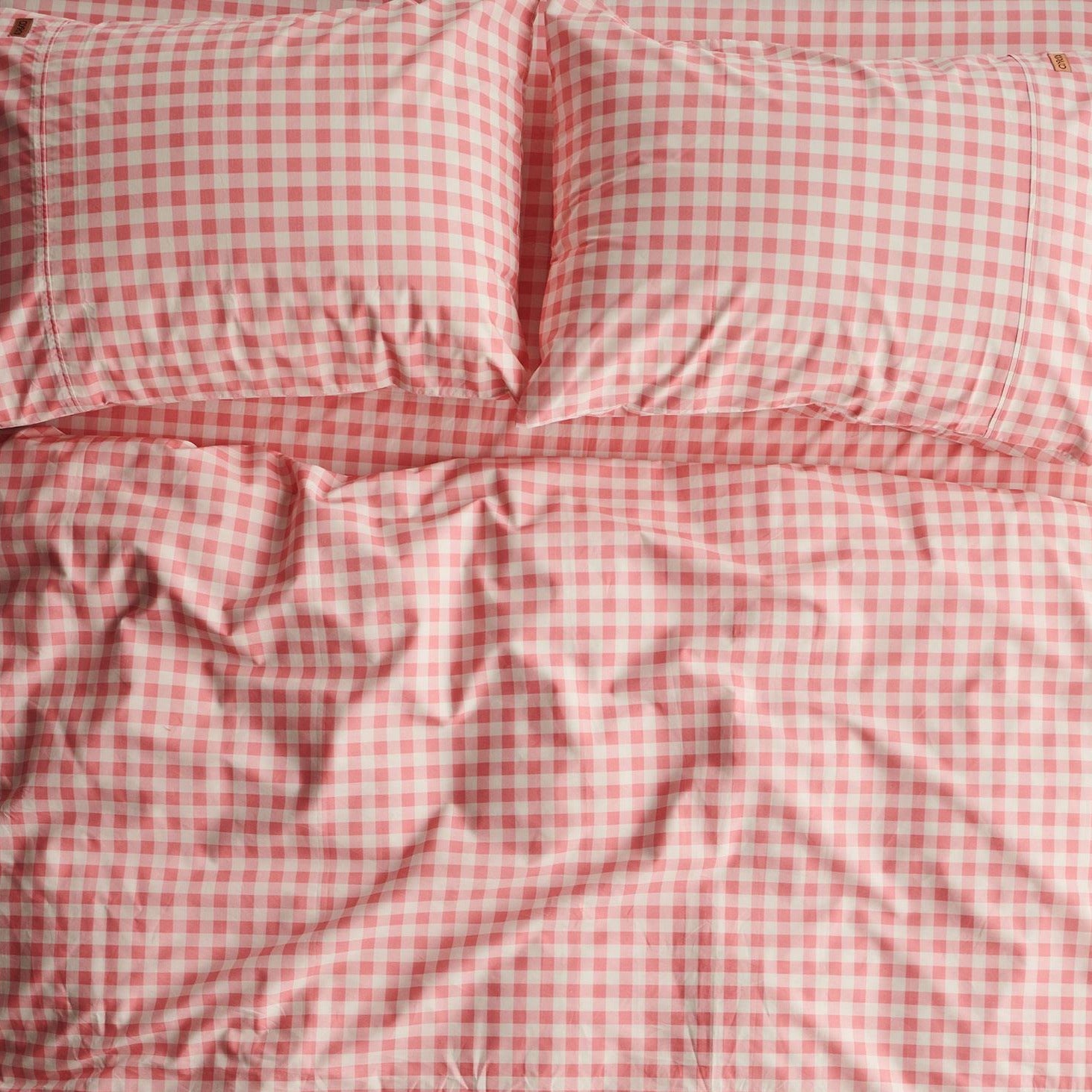 Gingham Candy Organic Cotton Pillowcase Set