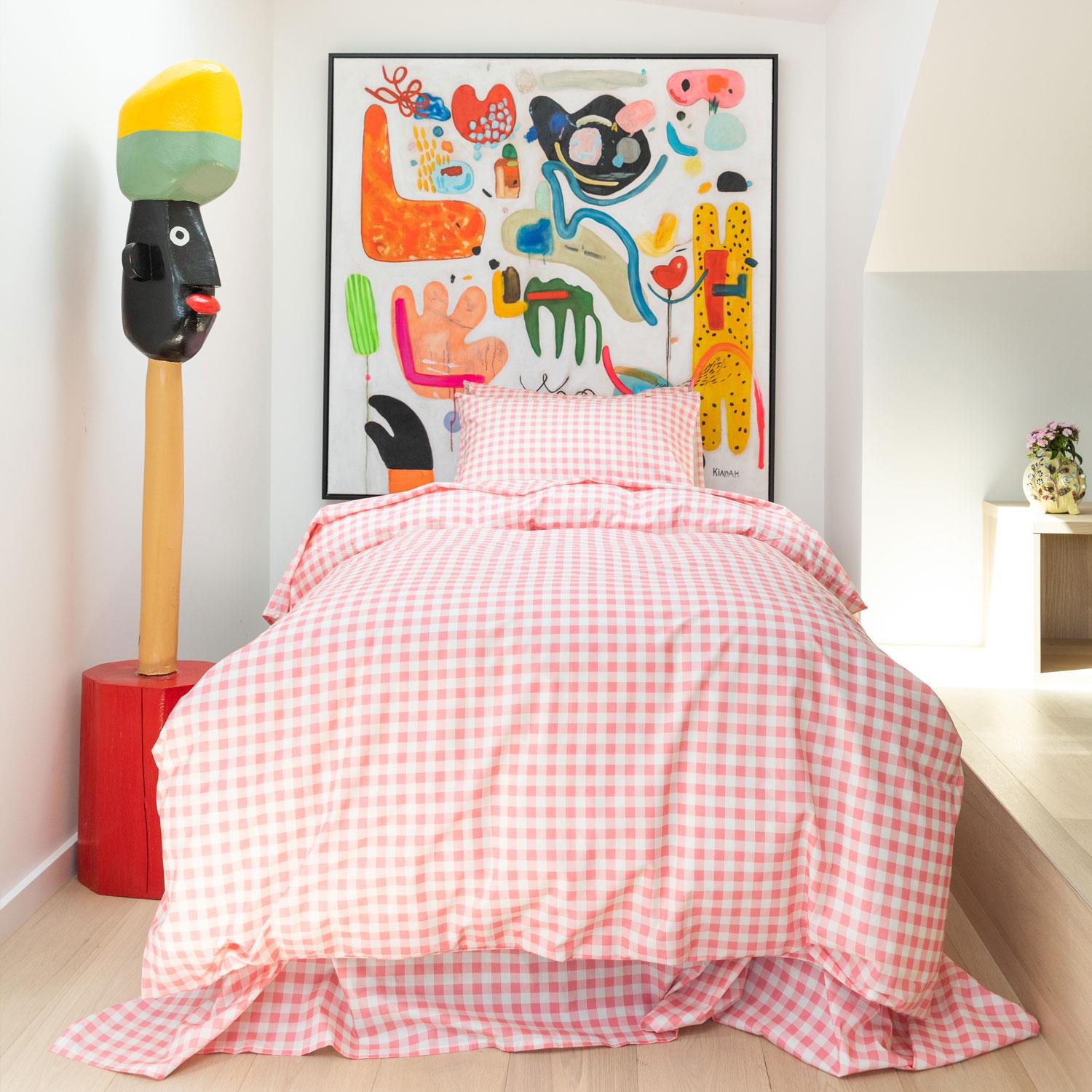 Gingham Candy Organic Cotton Flat Sheet