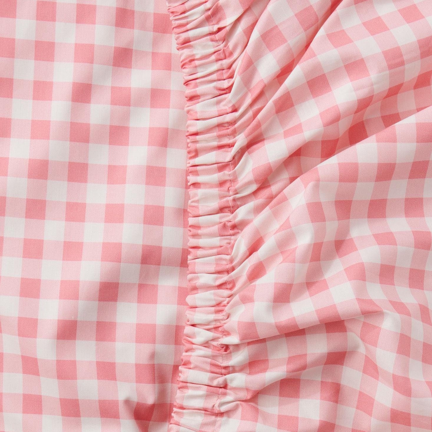 Gingham Candy Organic Cotton Fitted Sheet