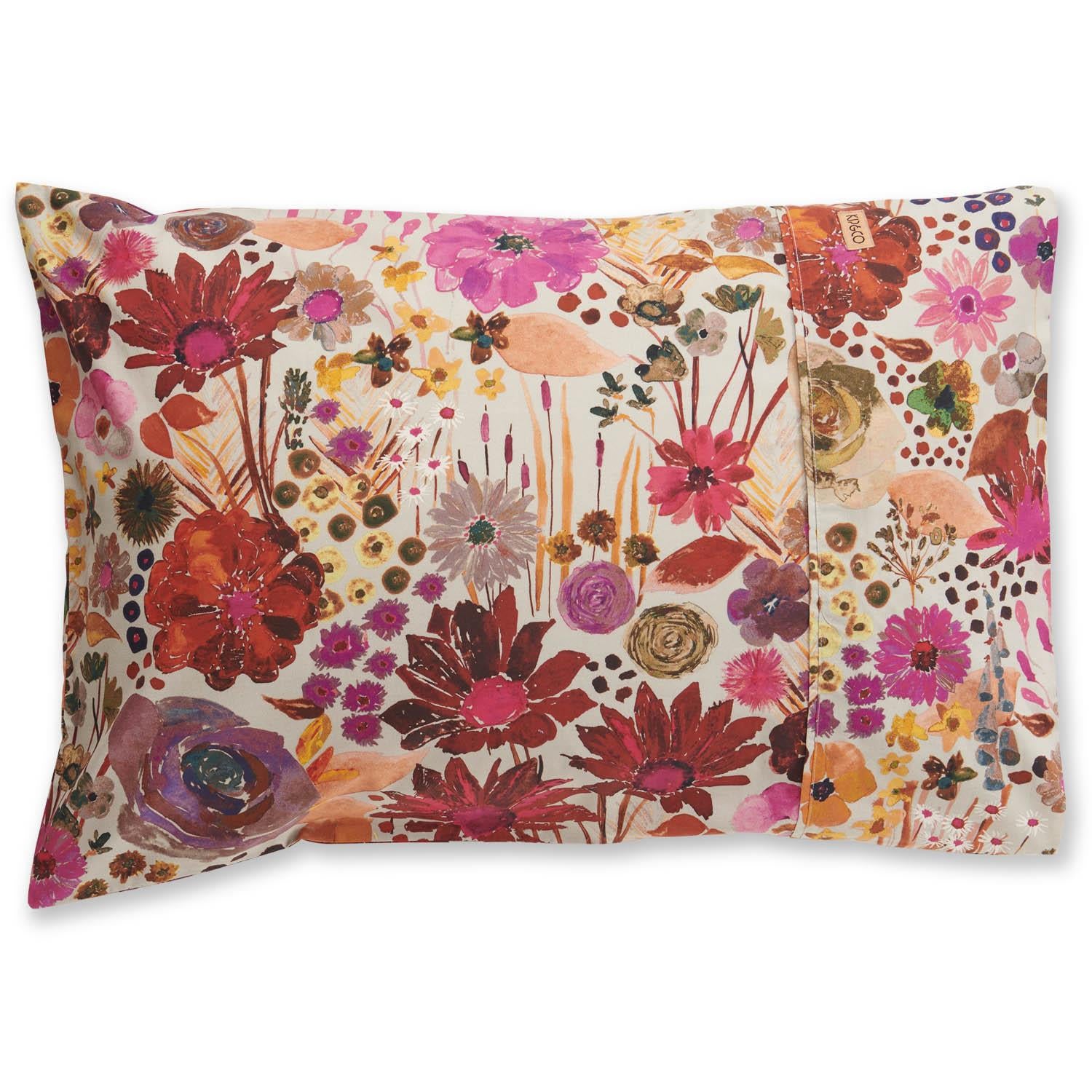 Field Of Dreams Silver Organic Cotton Pillowcase Set