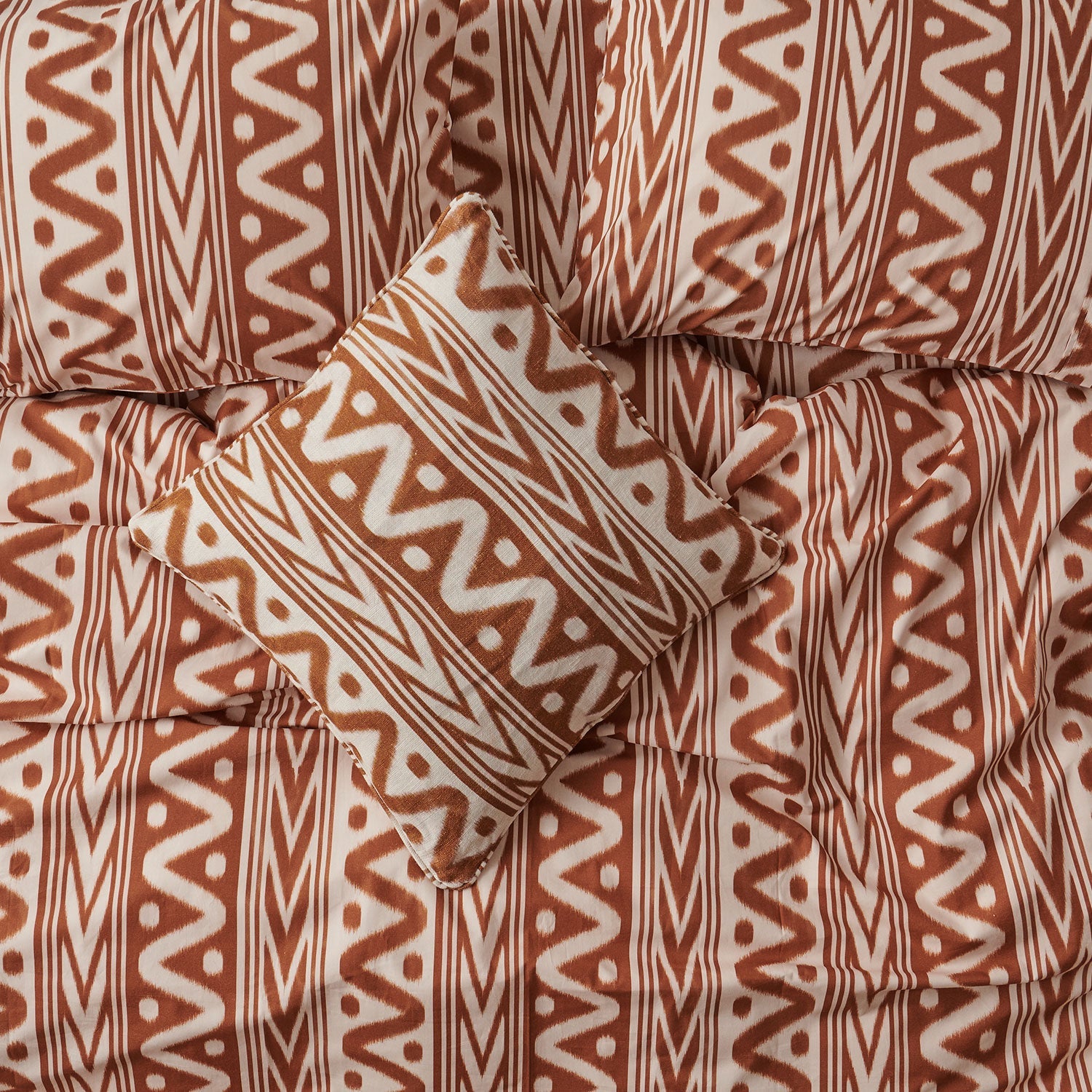 Ikat & Dreams Coconut Flat Sheet