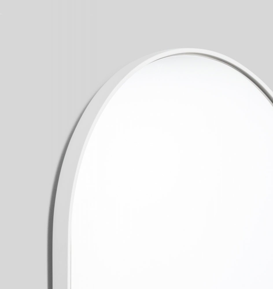 Bjorn Oval Large Mirror - Bright White