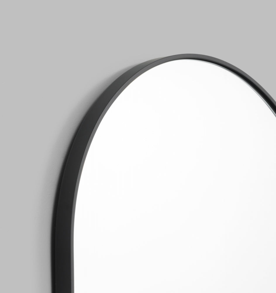 Bjorn Oval Mirror Black - Assorted Sizes