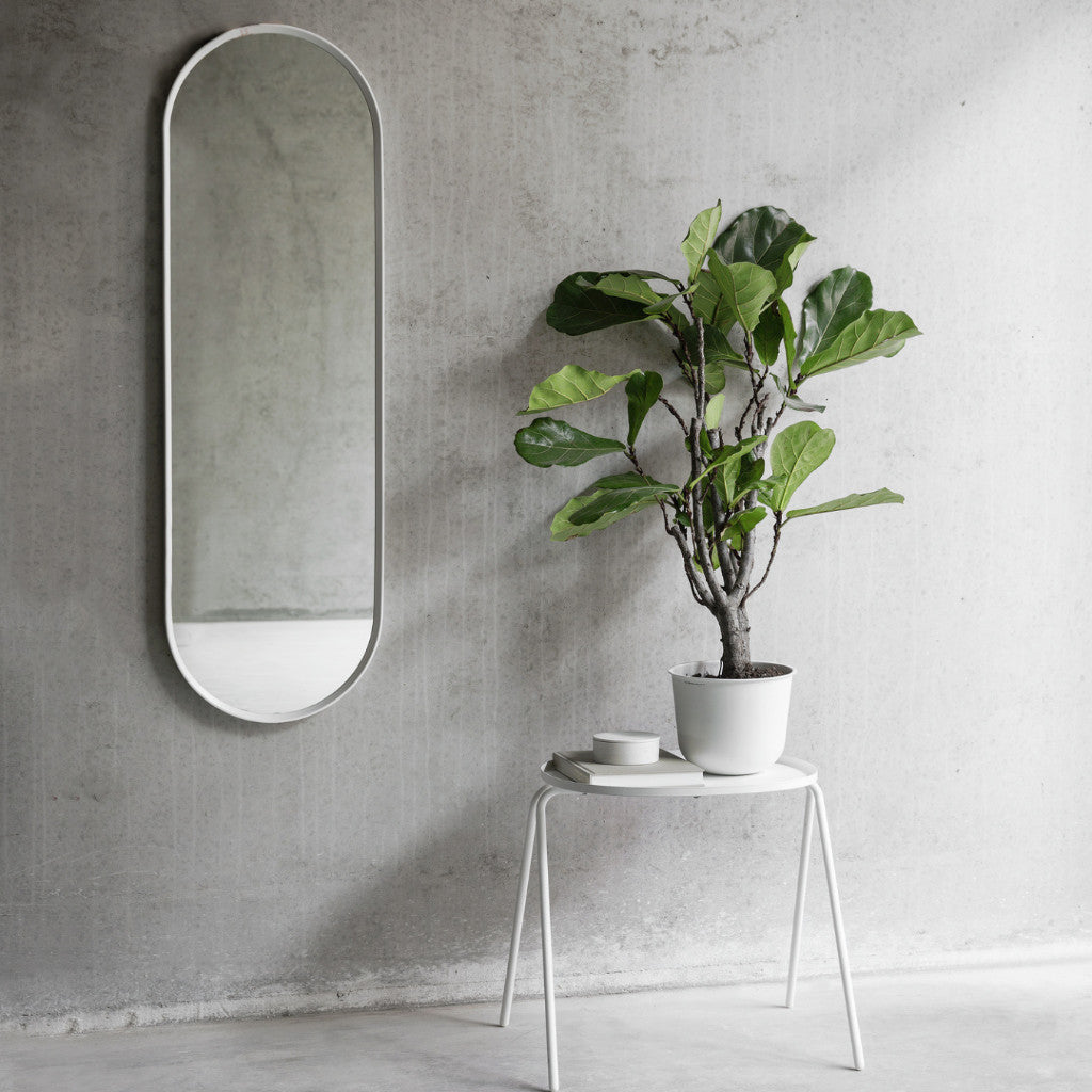 Wire Base + Flower Pot - White
