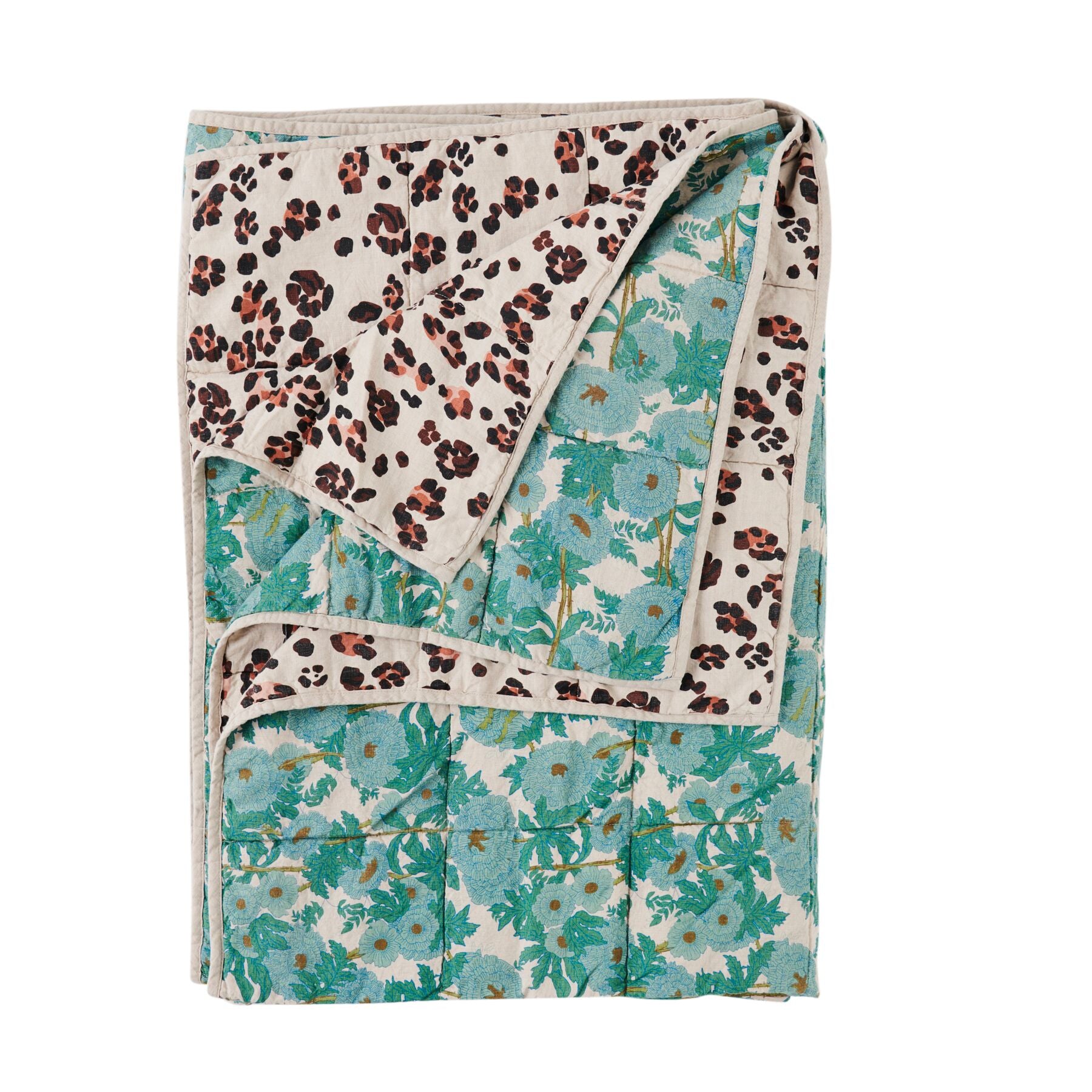 Leopard/Joan Double Sided Quilt