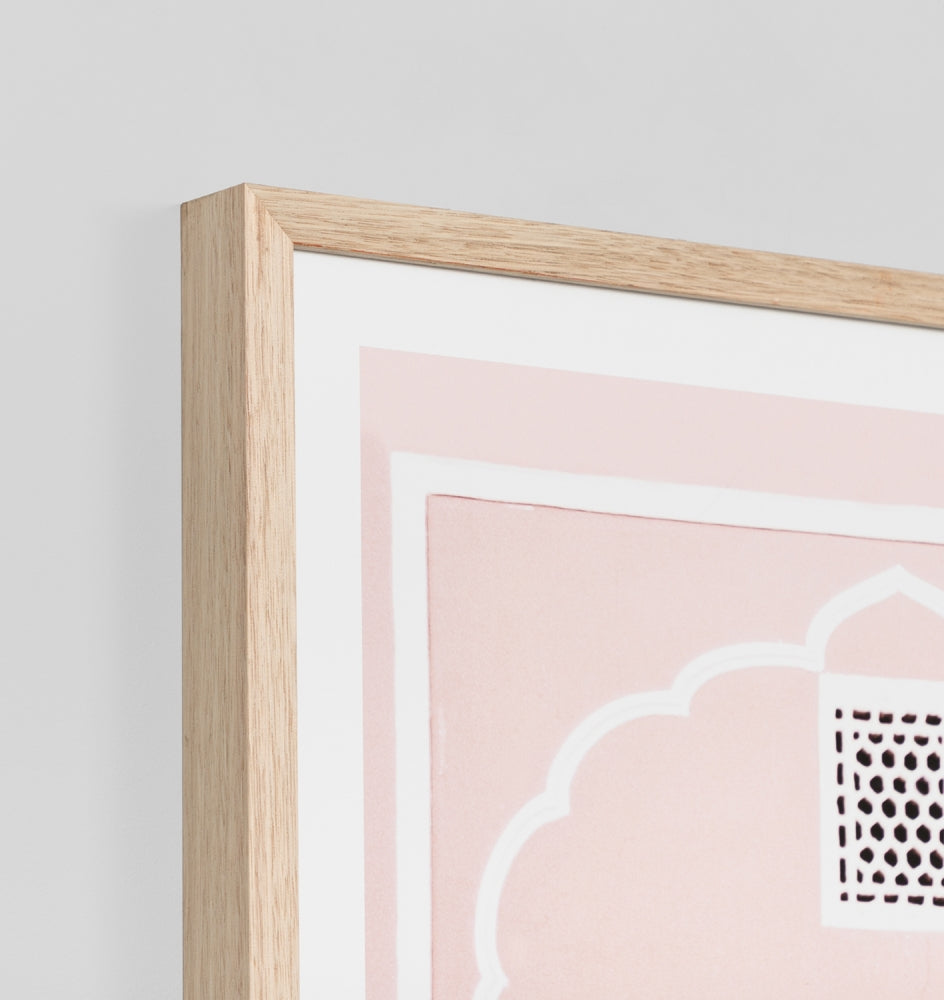 Pink City Door Framed Print