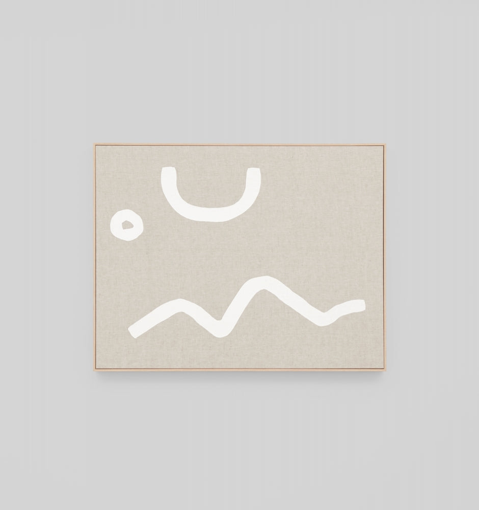 Sunday White - 2 - Framed Screenprint