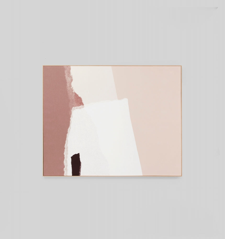 Torn Blush 1 - Framed Canvas