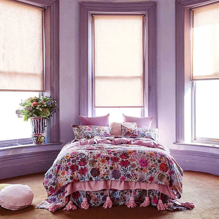 Field Of Dreams Silver Organic Cotton Flat Sheet