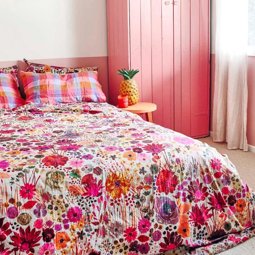 Field Of Dreams Silver Organic Cotton Quilt Cover