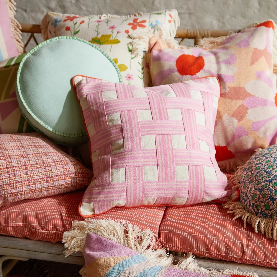 Biggs Cotton Cushion - Dahlia
