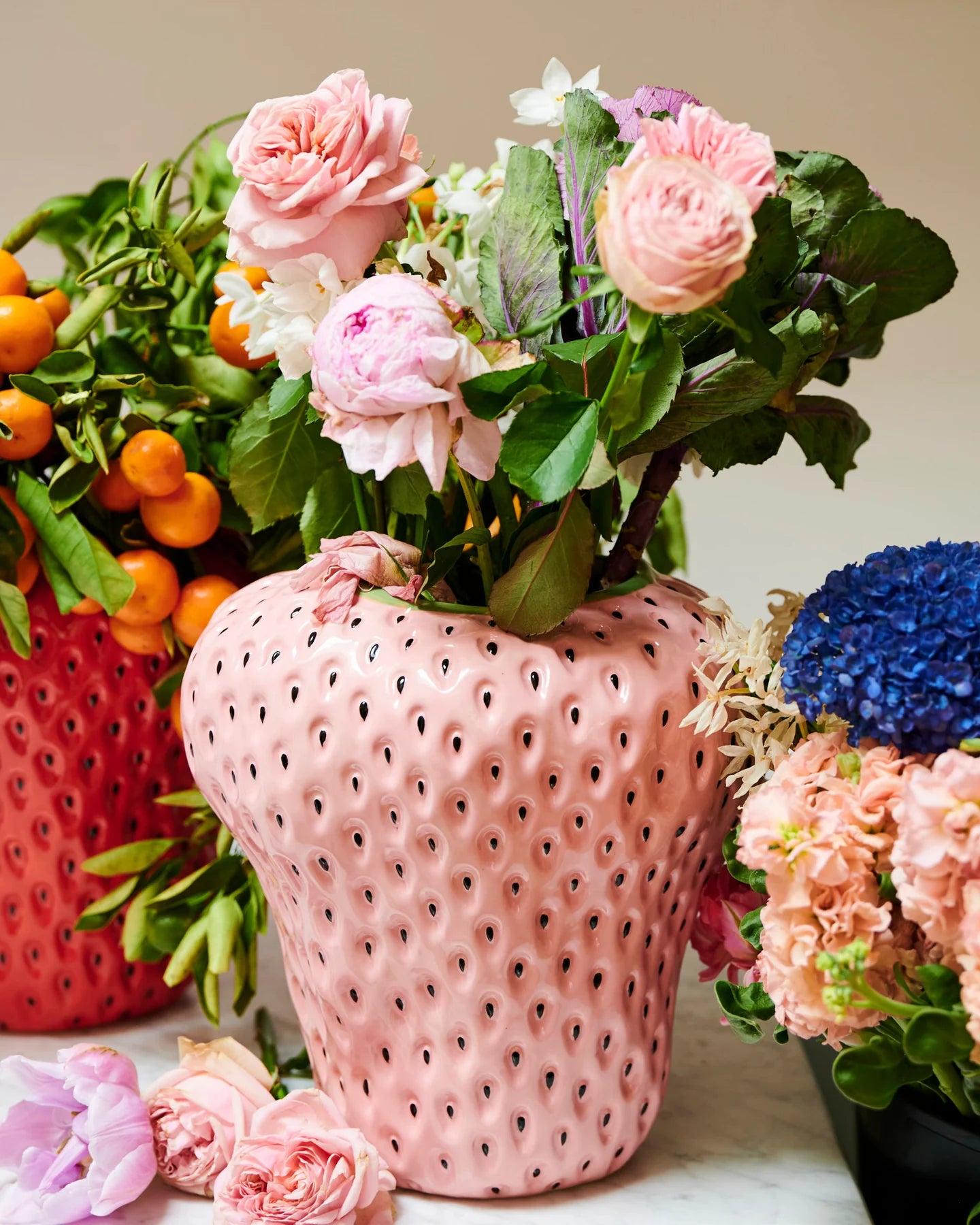 Pink Pineberry  Vase