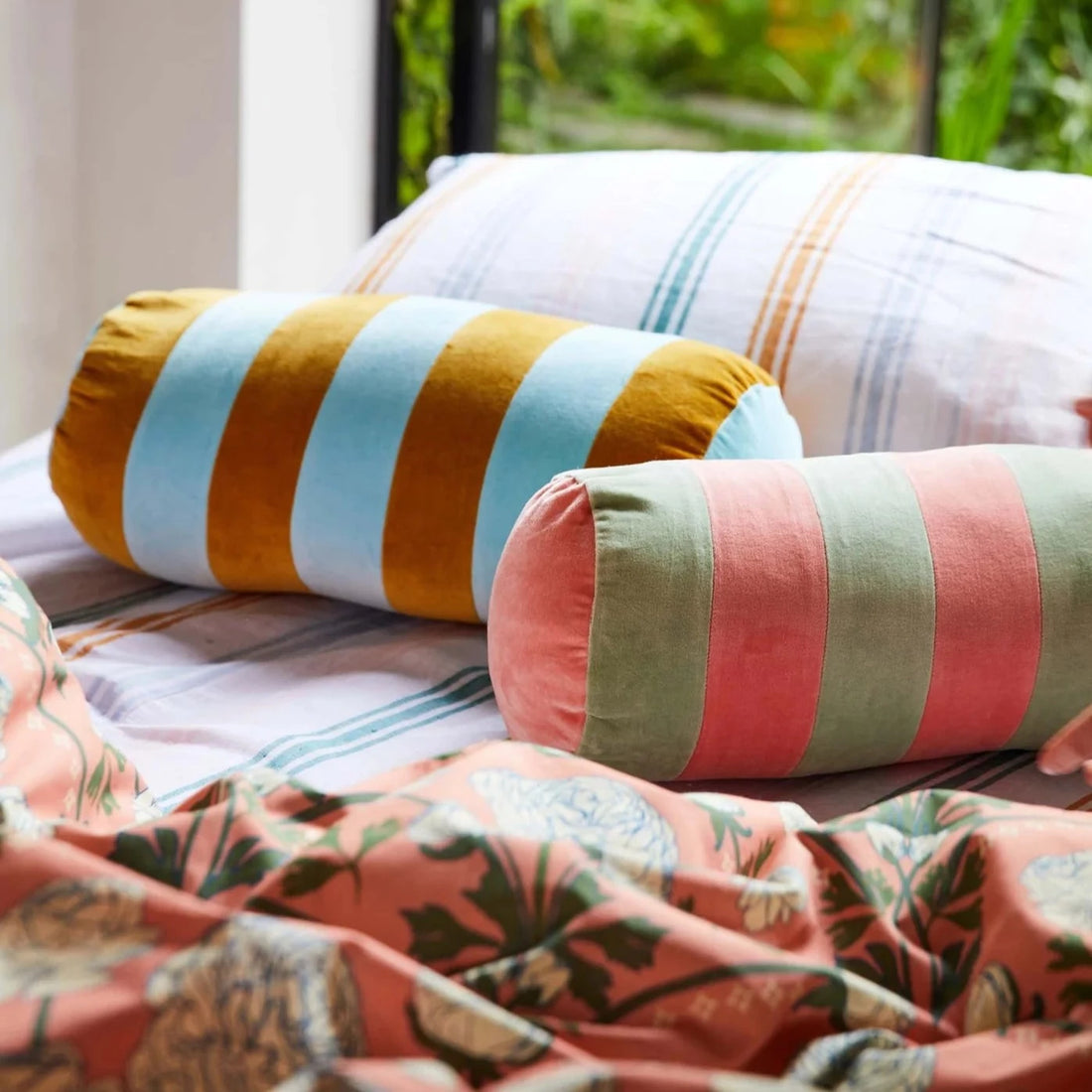 Oceania Velvet Bolster Cushion
