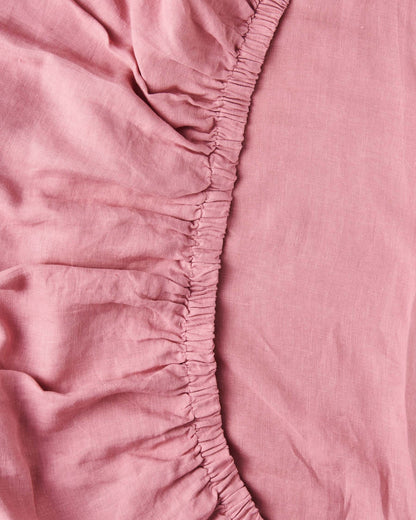 Peony Linen Fitted Sheet