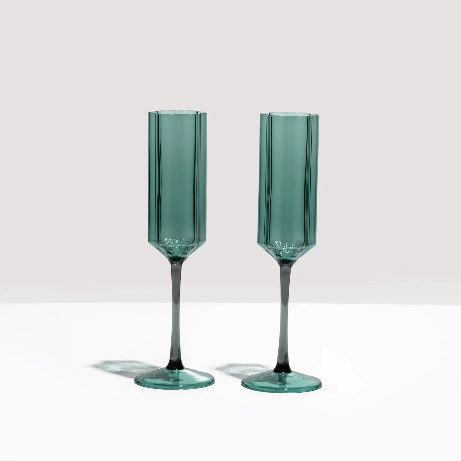 Two Wave Flutes - Teal