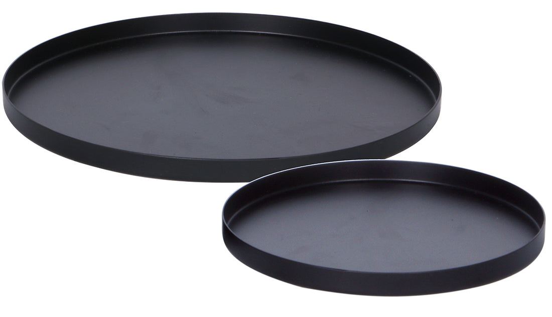 Round Tray Set of 2 - Black