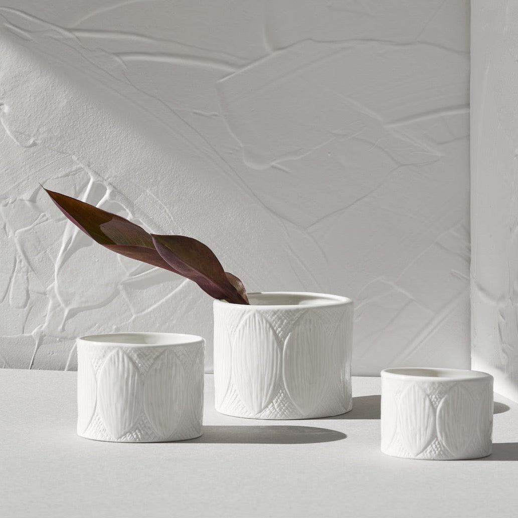 Kapok Pots - Set of 3 - White