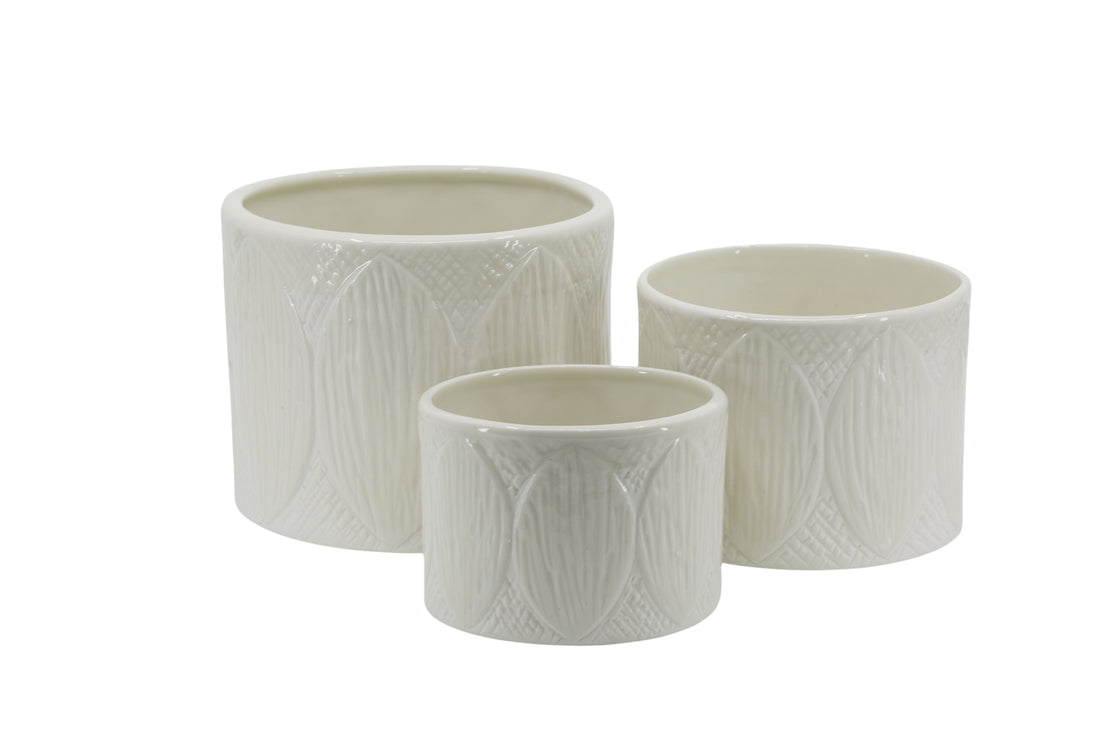Kapok Pots - Set of 3 - White