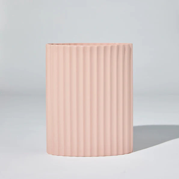 Ripple Oval Vase Icy Pink - Large