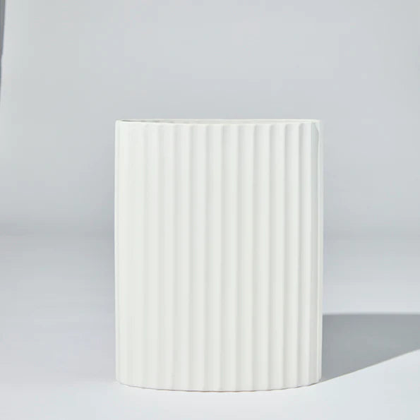 Ripple Oval Vase Snow - Large