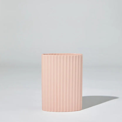 Ripple Oval Vase Icy Pink - Medium