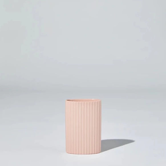 Ripple Oval Vase Icy Pink - Small