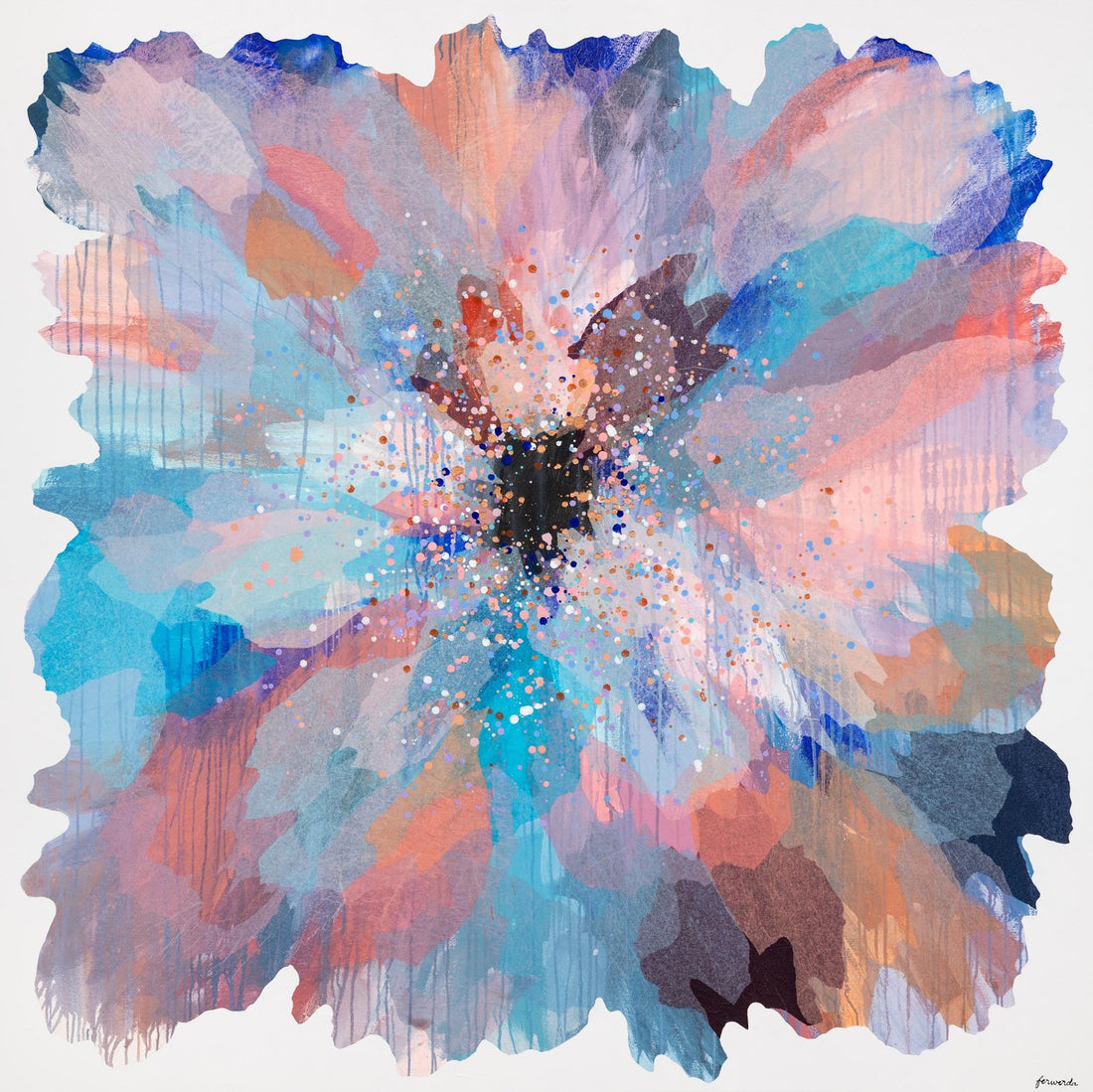 Turquoise Paper Daisy