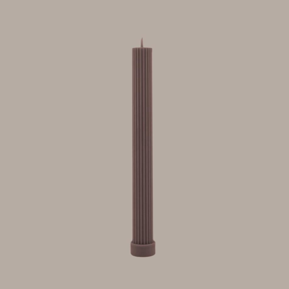 Column Pillar Candle Duo - Beige