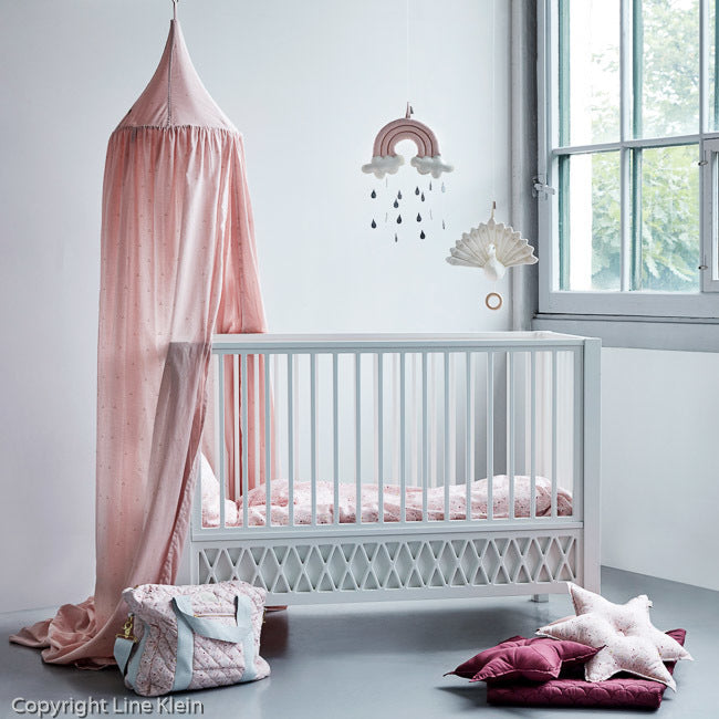 Bed Canopy - Dot Blossom Pink
