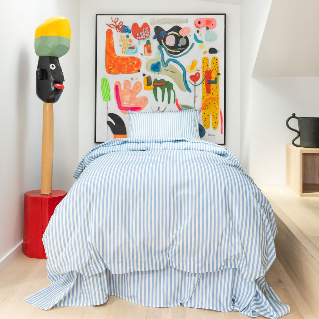 Seaside Stripe Organic Cotton Flat Sheet