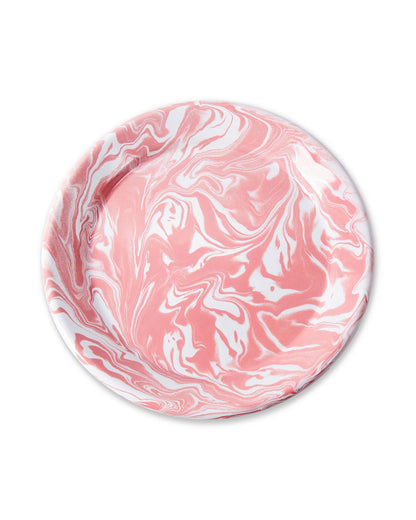 Pink Marble Enamel Plate Set