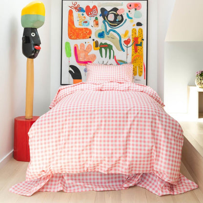 Gingham Candy Organic Cotton Quilt Cover