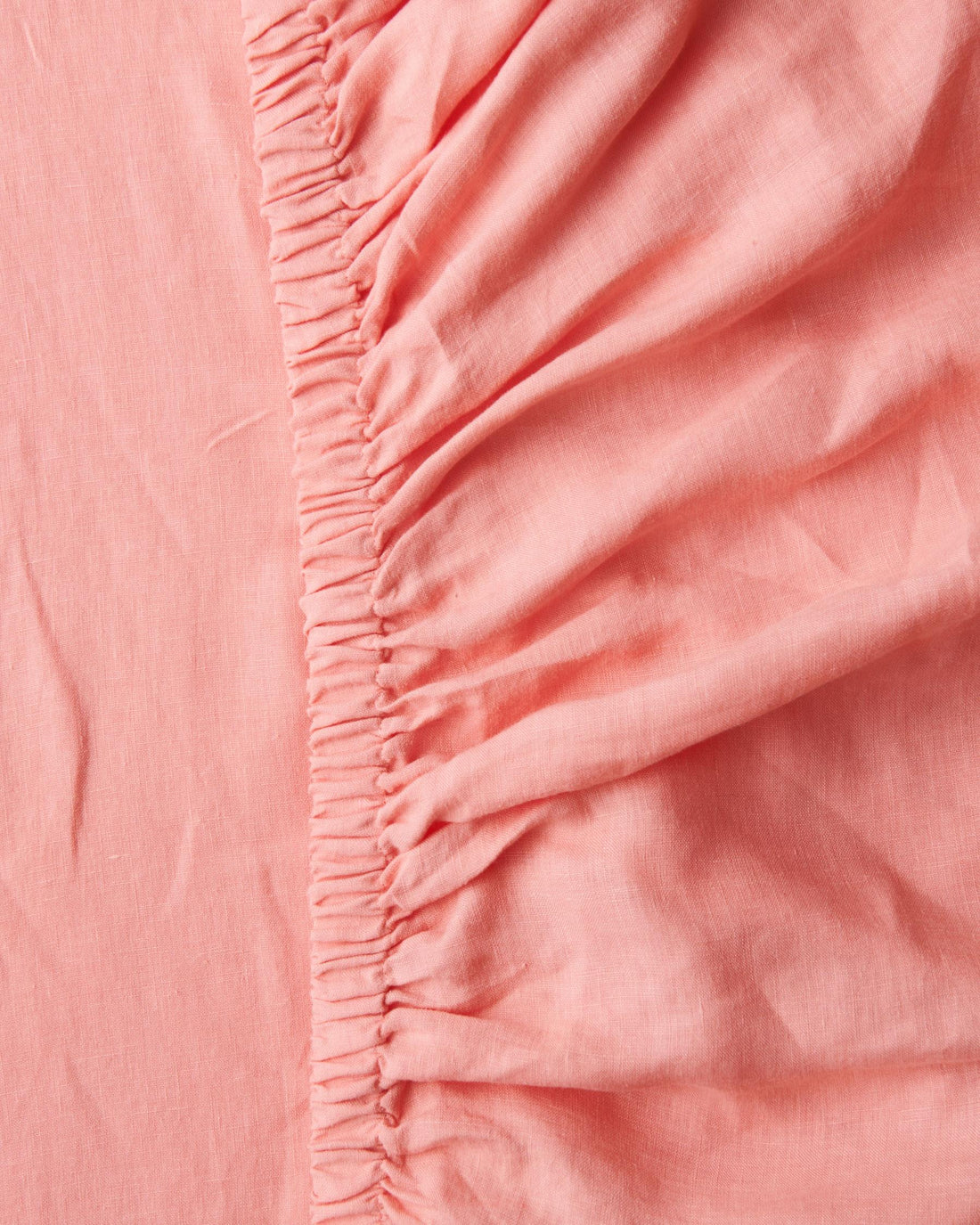 Coral Linen Fitted Sheet