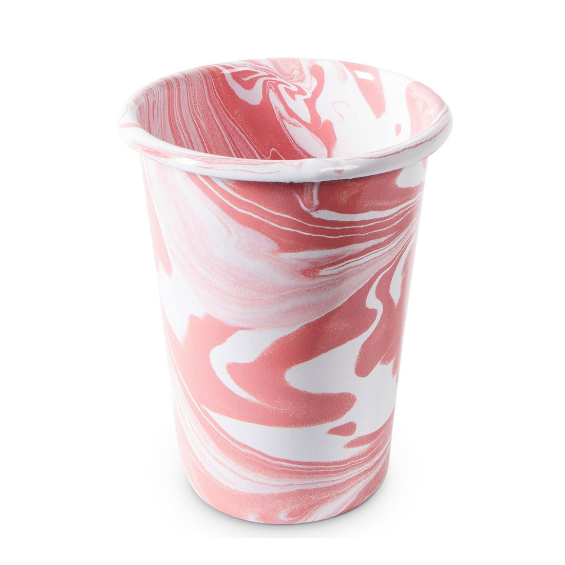 Pink Marble Enamel Tumbler Set