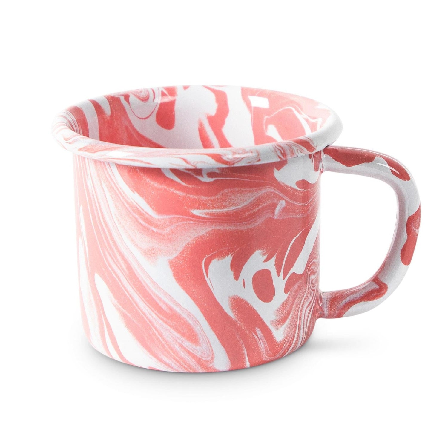 Pink Marble Enamel Mug Set