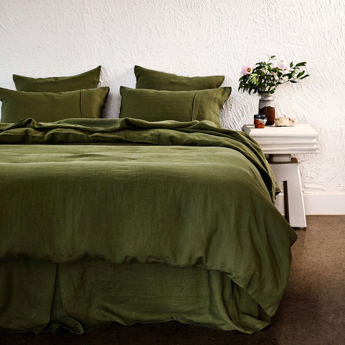 Olive Linen Valance