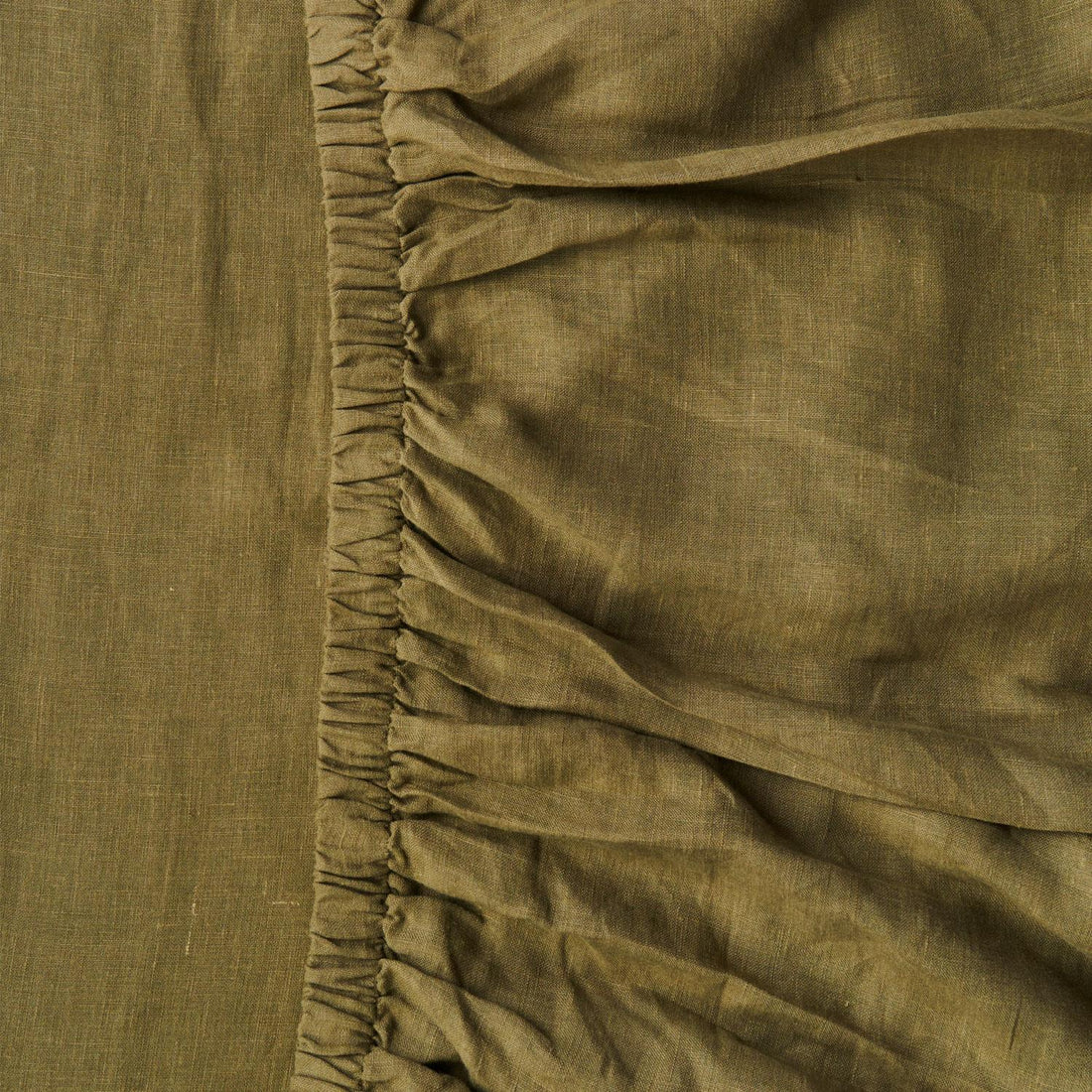 Olive Linen Fitted Sheet