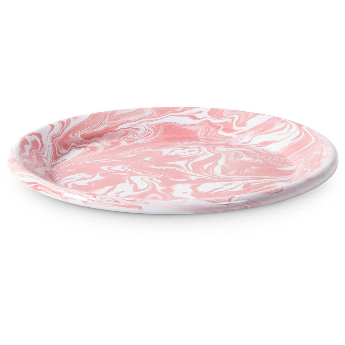 Pink Marble Enamel Plate Set