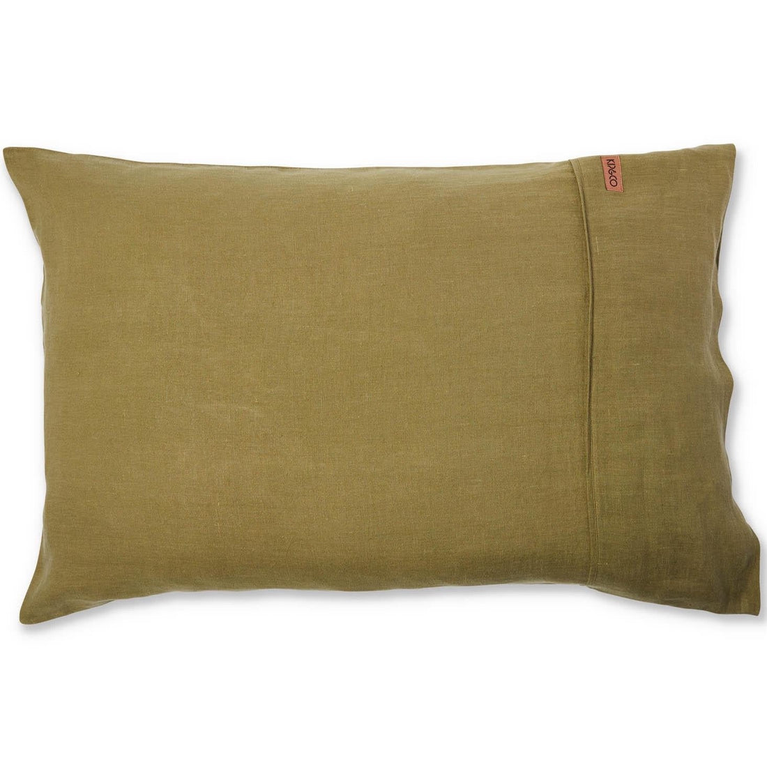 Olive Linen Pillowcase Set