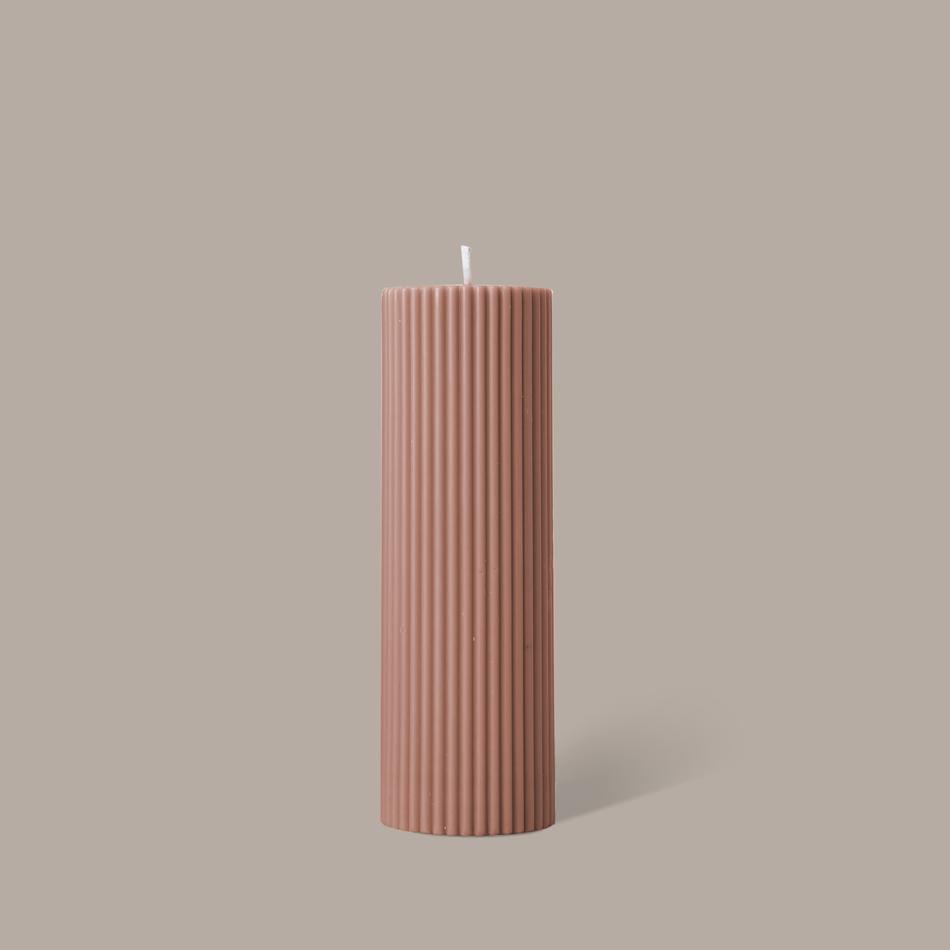 Wide Column Pillar Candle - Peach